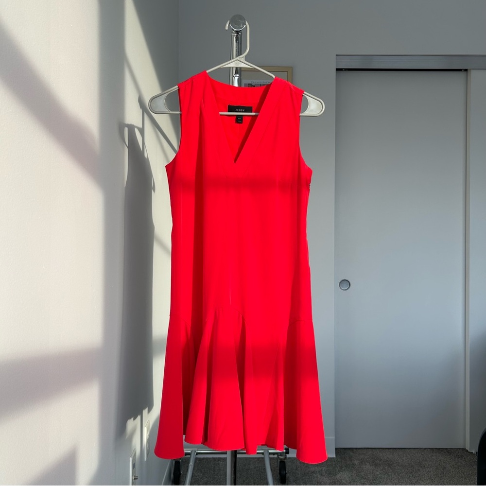 J Crew red sleeveless dress